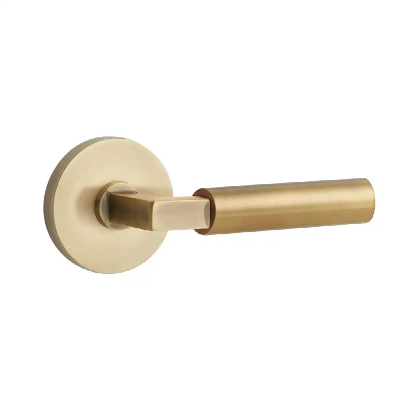 Emtek Select Passage Interior Mortise w/ Disk Rosette & L-Square Stem, Smooth Lever (LH)