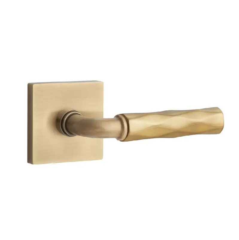 Emtek Select Passage Interior Mortise w/ Square Rosette & R-Bar Stem, Tribeca Lever (RH)