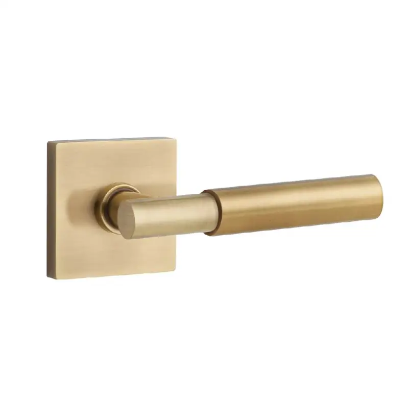 Emtek Select Passage Interior Mortise w/ Square Rosette & T-Bar Stem, Smooth Lever (RH)