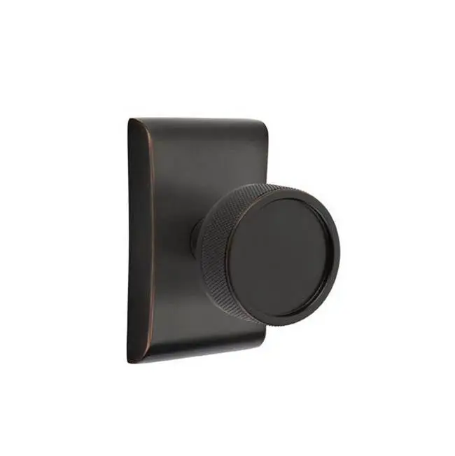 Emtek Select Passage Interior Mortise w/ Neos Rosette & Conical Stem, Knurled Knob, Oil Rubbed Bronze (LH)