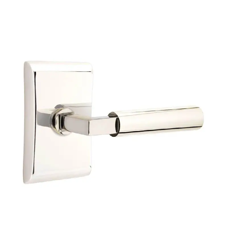Emtek Select Passage Interior Mortise w/ Neos Rosette & L-Square Stem, Smooth Lever (LH)