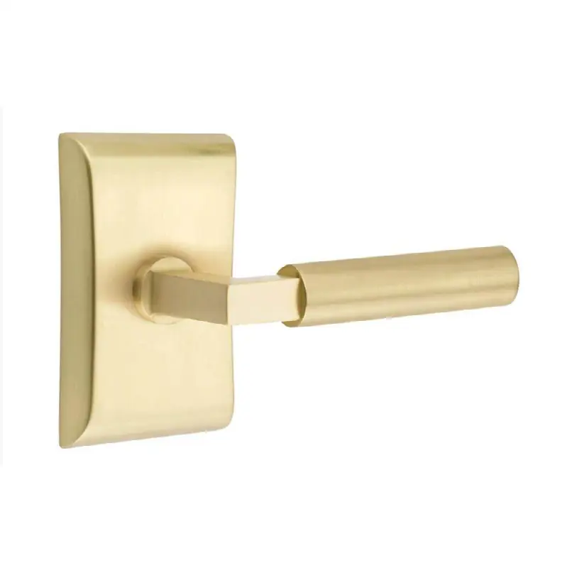 Emtek Select Passage Interior Mortise w/ Neos Rosette & L-Square Stem, Smooth Lever (RH)
