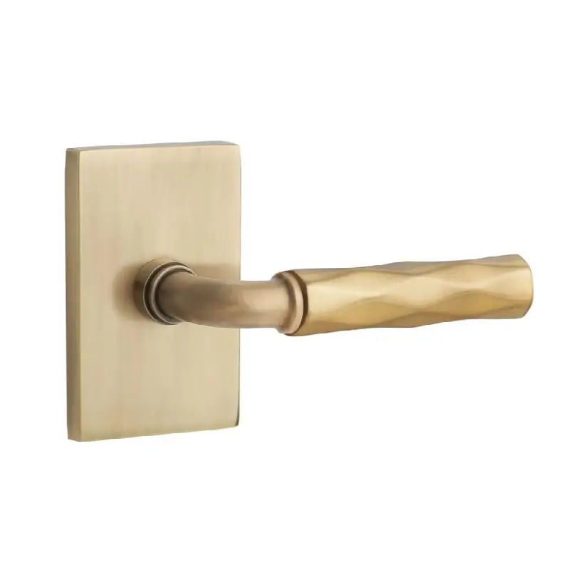 Emtek Select Passage Interior Mortise w/ Modern Rectangular Rosette & R-Bar Stem, Tribeca Lever (RH)