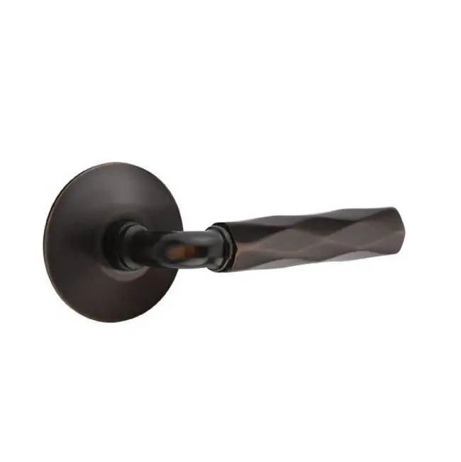 Emtek Select Privacy Interior Mortise w/ Modern Rosette & R-Bar Stem, Tribeca Lever (RH)