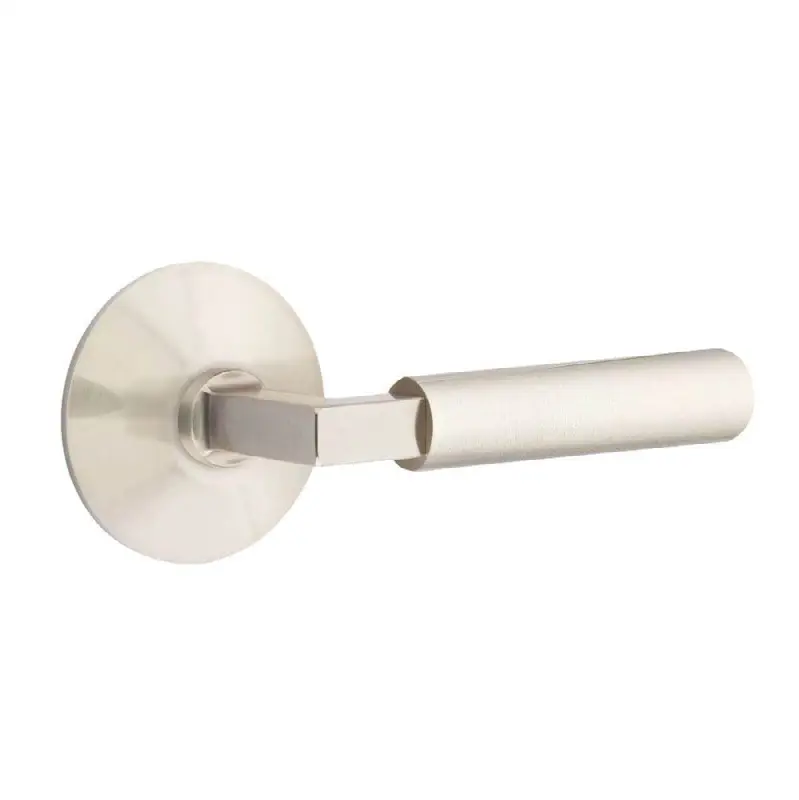 Emtek Select Privacy Interior Mortise w/ Modern Rosette & L-Square Stem, Smooth Lever (LH)