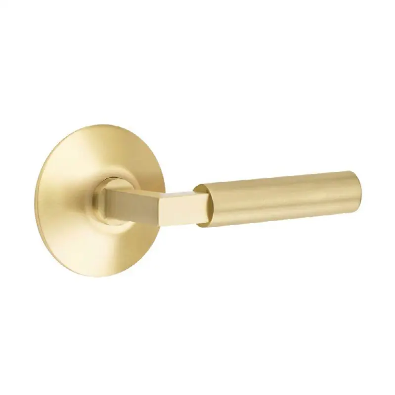 Emtek Select Privacy Interior Mortise w/ Modern Rosette & L-Square Stem, Smooth Lever (LH)