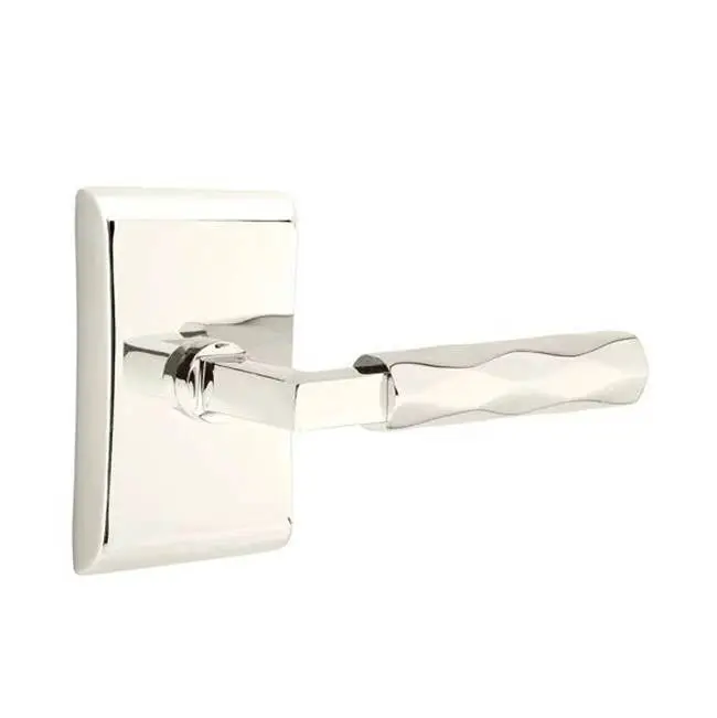 Emtek Select Privacy Interior Mortise w/ Neos Rosette & L-Square Stem, Tribeca Lever (RH)