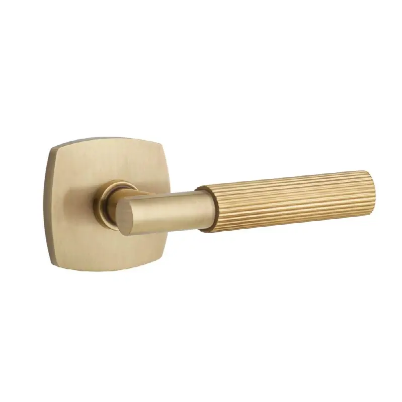 Emtek Select Passage Interior Mortise w/ Urban Modern Rosette & T-Bar Stem, Str. Knurled Lever (RH)