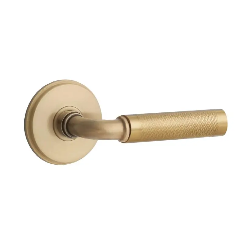 Emtek Select Passage Interior Mortise w/ Watford Rosette & R-Bar Stem, Knurled Lever (RH)