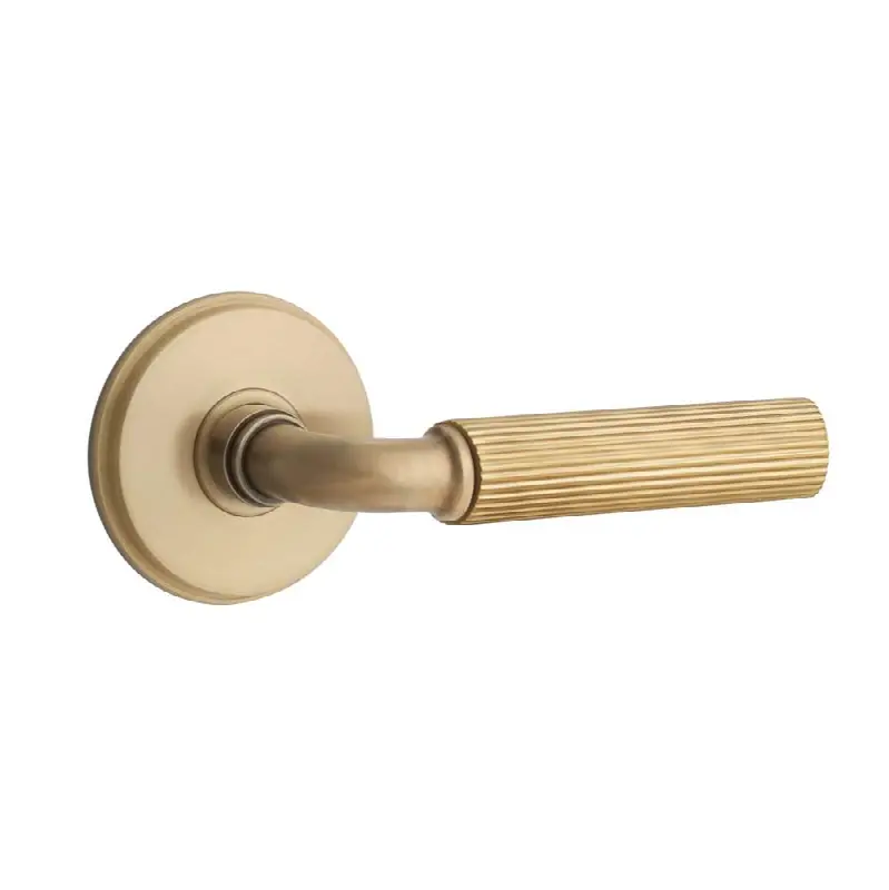 Emtek Select Passage Interior Mortise w/ Watford Rosette & R-Bar Stem, Straight Knurled Lever (LH)