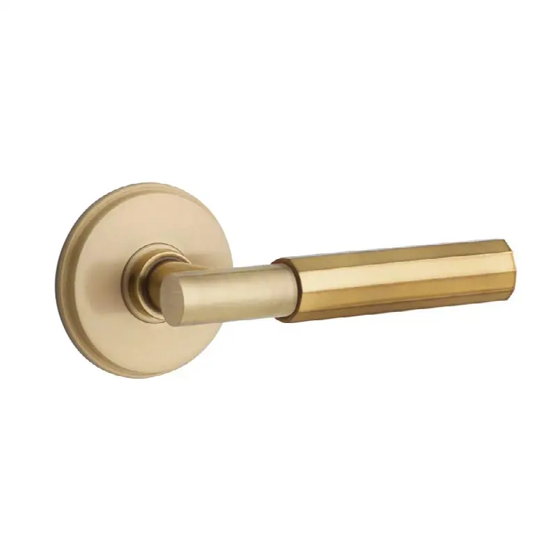 Emtek Select Passage Interior Mortise w/ Watford Rosette & T-Bar Stem, Faceted Lever (LH)