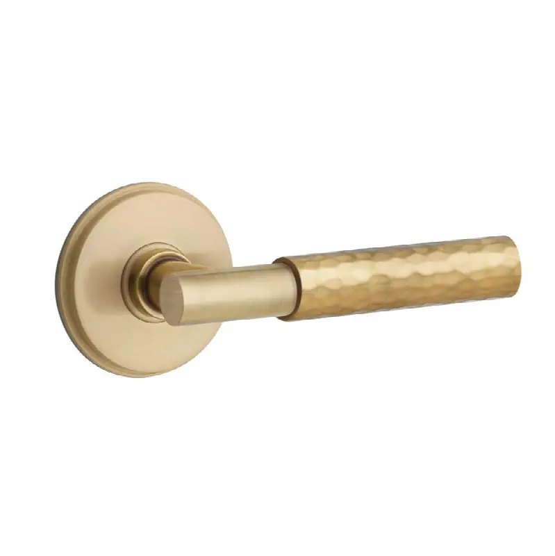 Emtek Select Passage Interior Mortise w/ Watford Rosette & T-Bar Stem, Hammered Lever (RH)