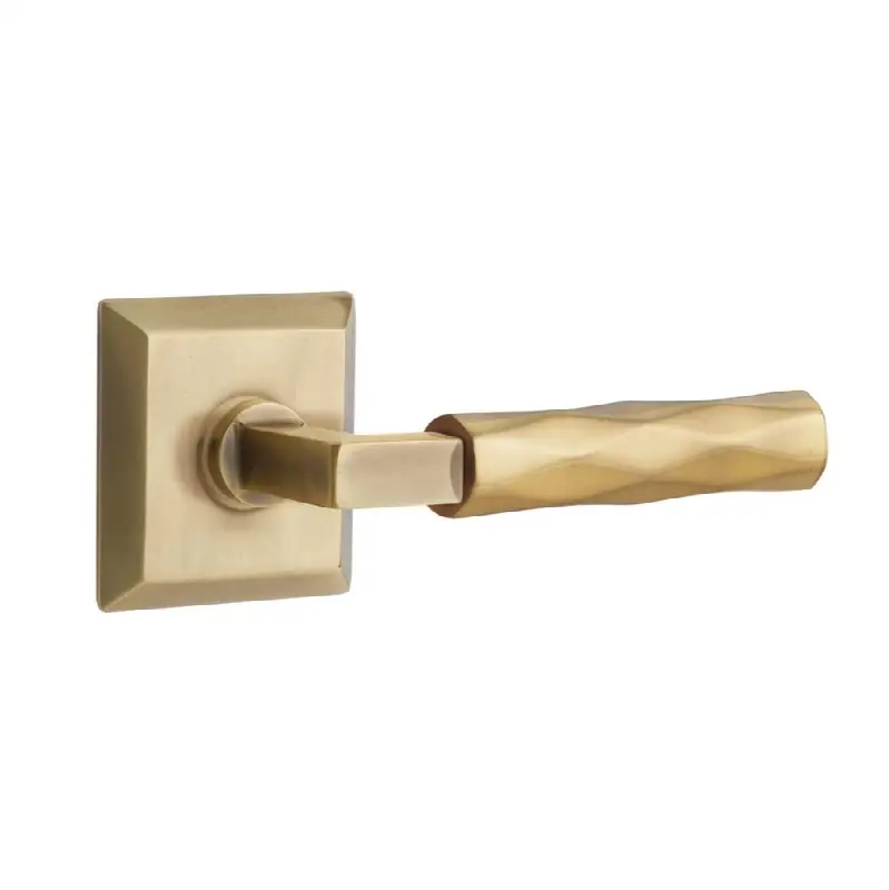 Emtek Select Passage Interior Mortise w/ Quincy Rosette & L-Square Stem, Tribeca Lever (LH)