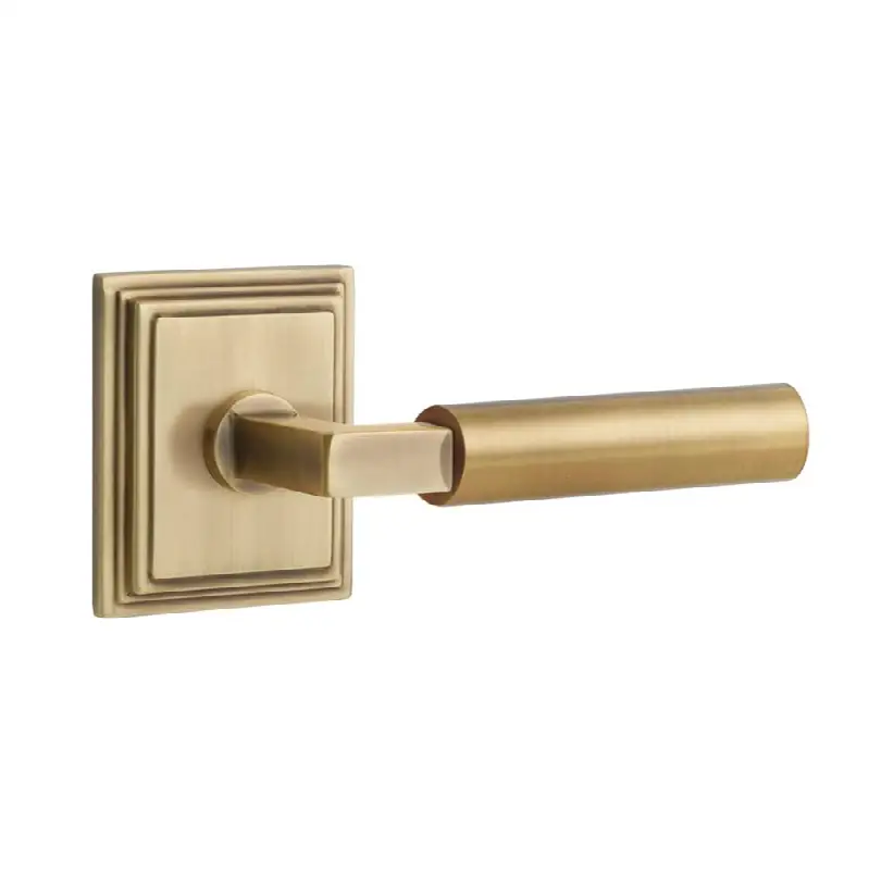Emtek Select Passage Interior Mortise w/ Wilshire Rosette & L-Square Stem, Smooth Lever (LH)