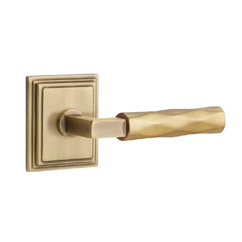 Emtek Select Passage Interior Mortise w/ Wilshire Rosette & L-Square Stem, Tribeca Lever (LH)