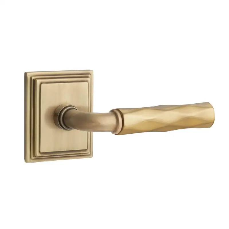 Emtek Select Passage Interior Mortise w/ Wilshire Rosette & R-Bar Stem, Tribeca Lever (LH)