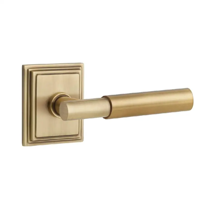 Emtek Select Passage Interior Mortise w/ Wilshire Rosette & T-Bar Stem, Smooth Lever (RH)