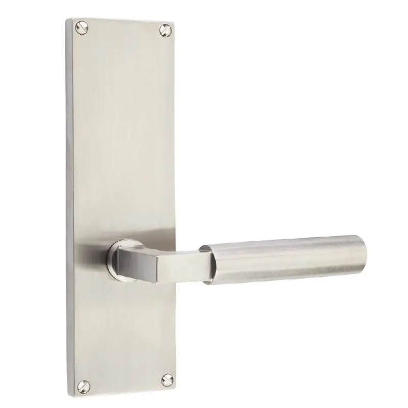 Passage, Sideplate Locksets Stainless Steel Non-Keyed 8", Stainless Steel Stuttgart Lever, SS