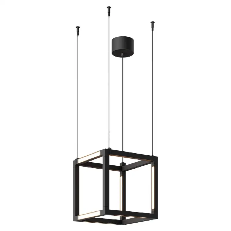 Brox Cube 12 Pendant Cube nightshade black 3000K 90 CRI 24v surface canopy