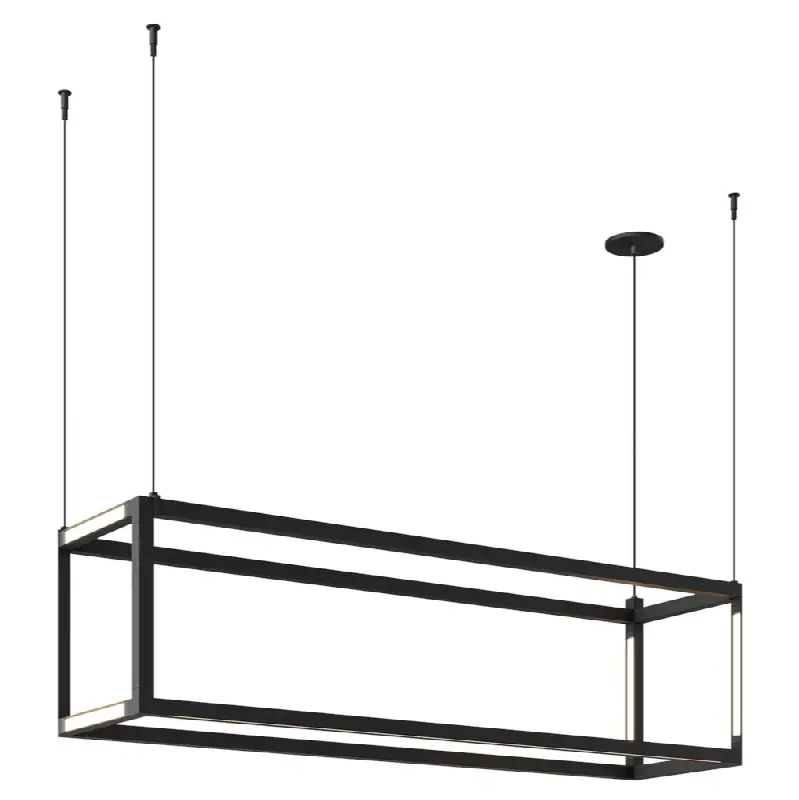 Brox 48 Linear Suspension Rectangle nightshade black 3000K 90 CRI 24v surface canopy