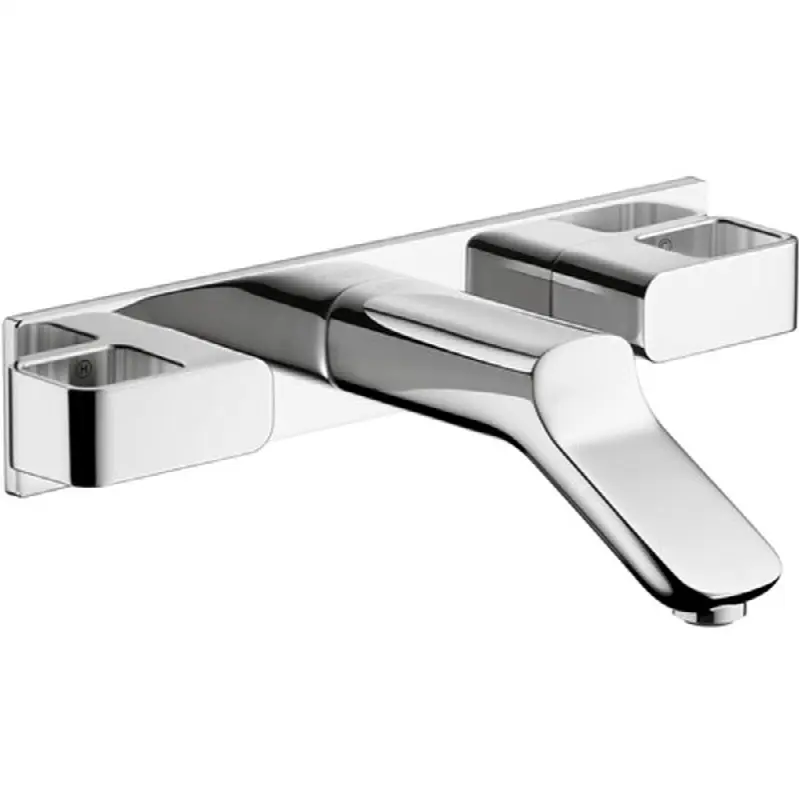 AXOR Urquiola Wall-Mounted Widespread Faucet Trim with Base Plate, 1.2 GPM in Chrome