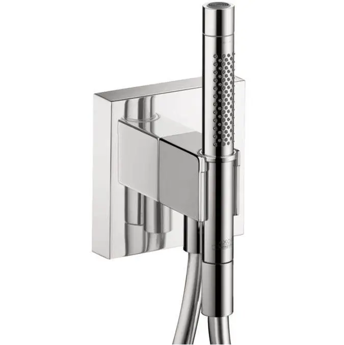 AXOR ShowerSolutions Handshower Holder with Outlet 5" x 5" with Handshower, 1.75 GPM
