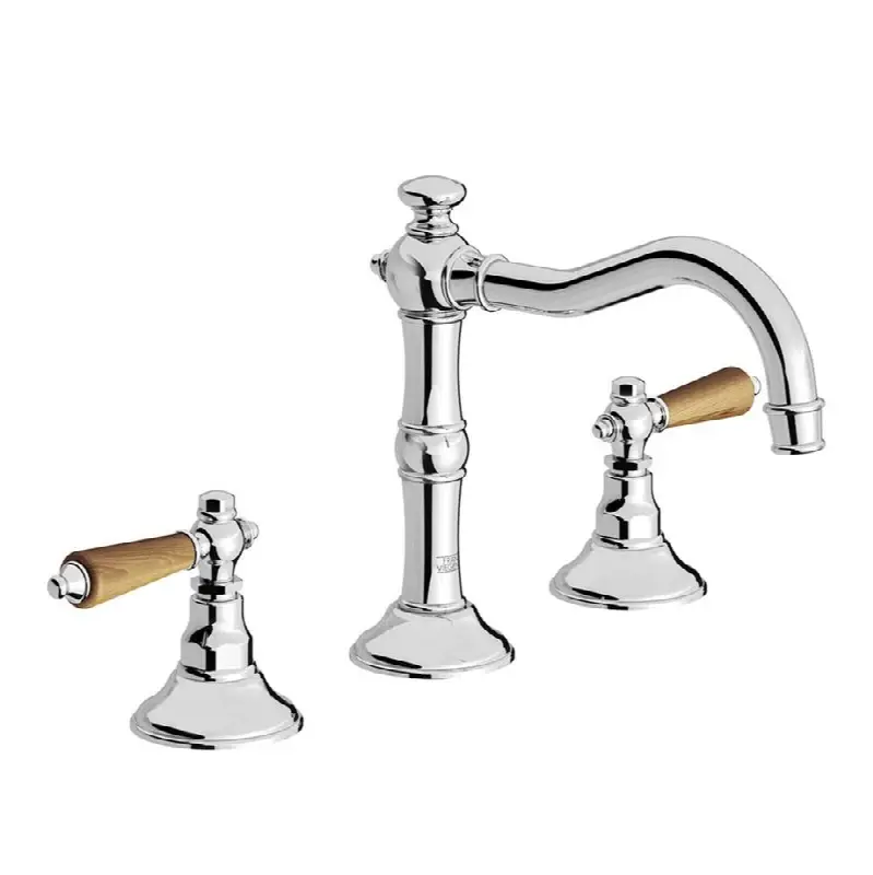 Widespread Lavatory Faucet With Pop-Up Drain Assembly