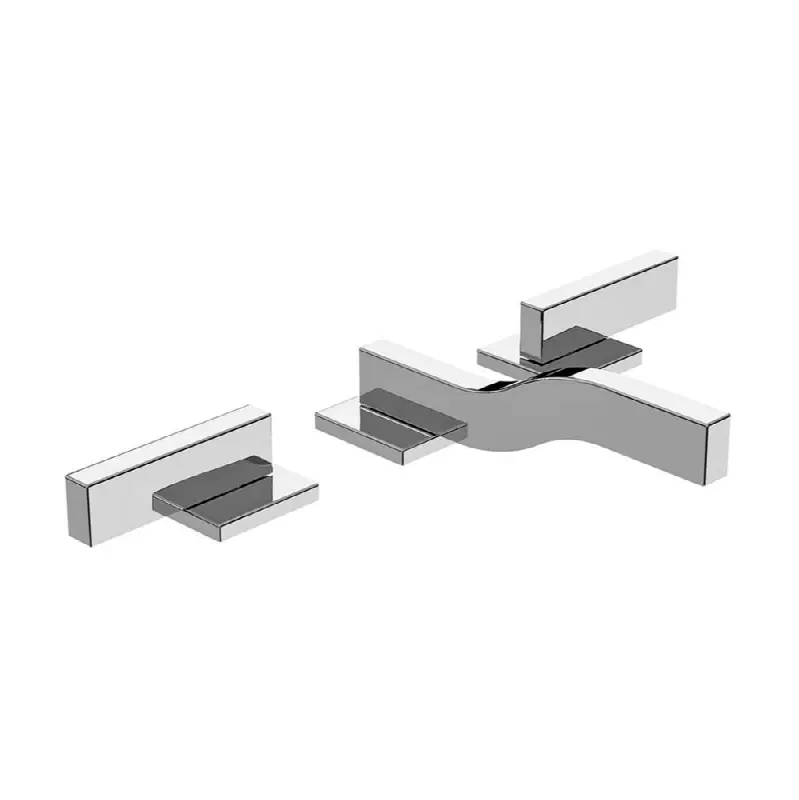 Widespread Lavatory Faucet With Push-Down Pop-Up Drain Assembly (No Lift Rod)