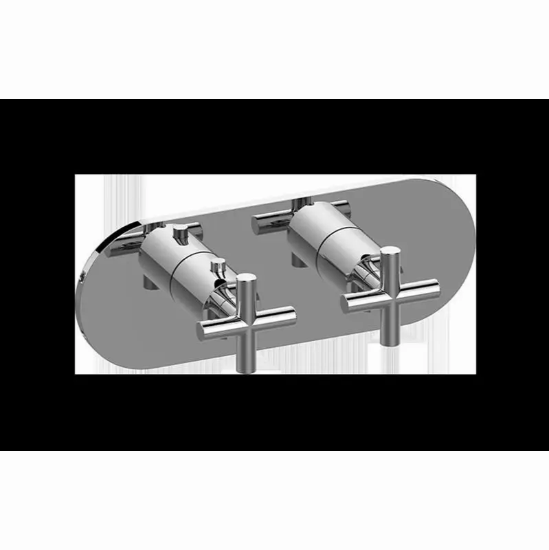 M.E./Terra Round M-Series Valve Trim with Two Handles (Horizontal Orientation)