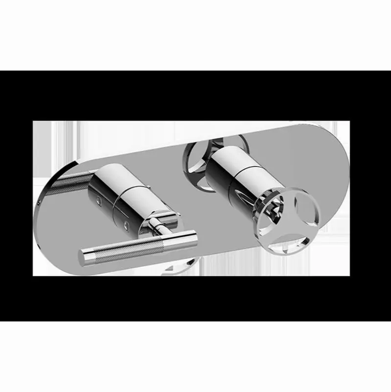Harley Round M-Series Valve Trim with Two Handles (Horizontal Orientation)