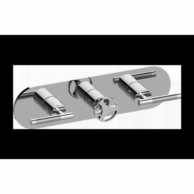 Harley Round M-Series Valve Trim with Three Handles (Horizontal Orientation)