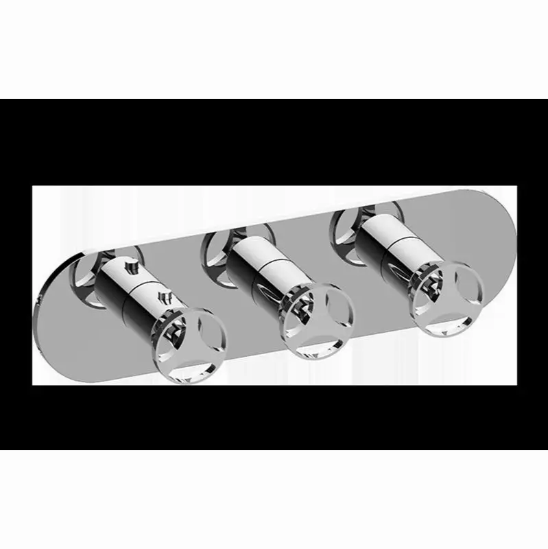 Harley Round M-Series Valve Trim with Three Handles (Horizontal Orientation)