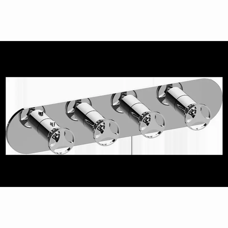 Harley Round M-Series Valve Trim with Four Handles (Horizontal Orientation)