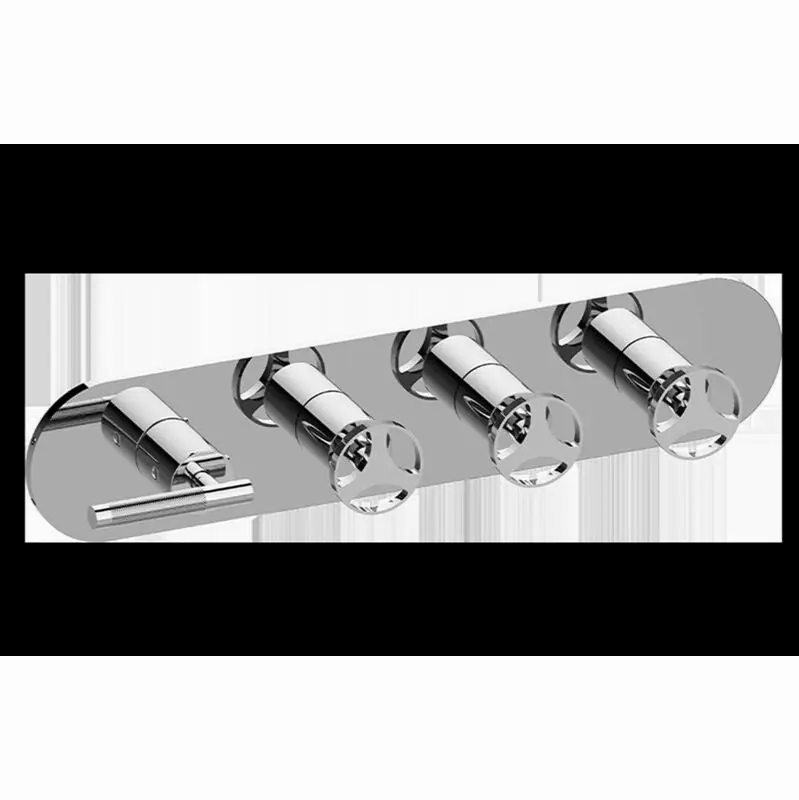 Harley Round M-Series Valve Trim with Four Handles (Horizontal Orientation)