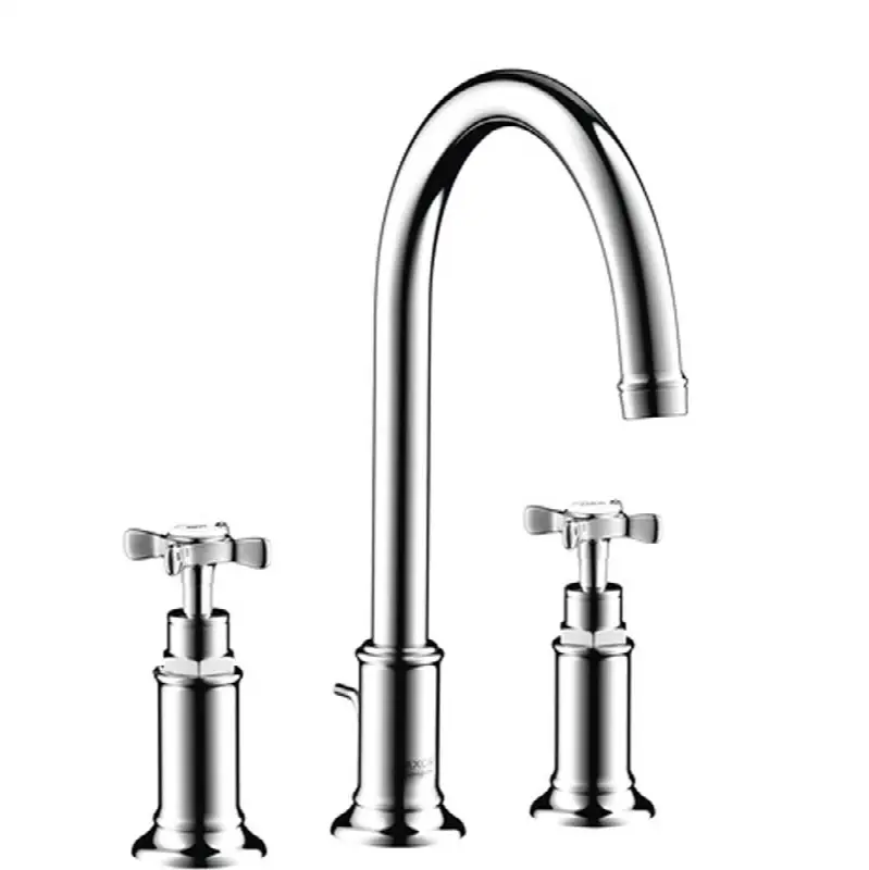 AXOR Montreux Widespread Faucet 180 with Cross Handles and Pop-Up Drain, 1.2 GPM