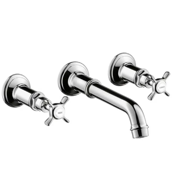 AXOR Montreux Wall-Mounted Widespread Faucet Trim with Cross Handles, 1.2 GPM