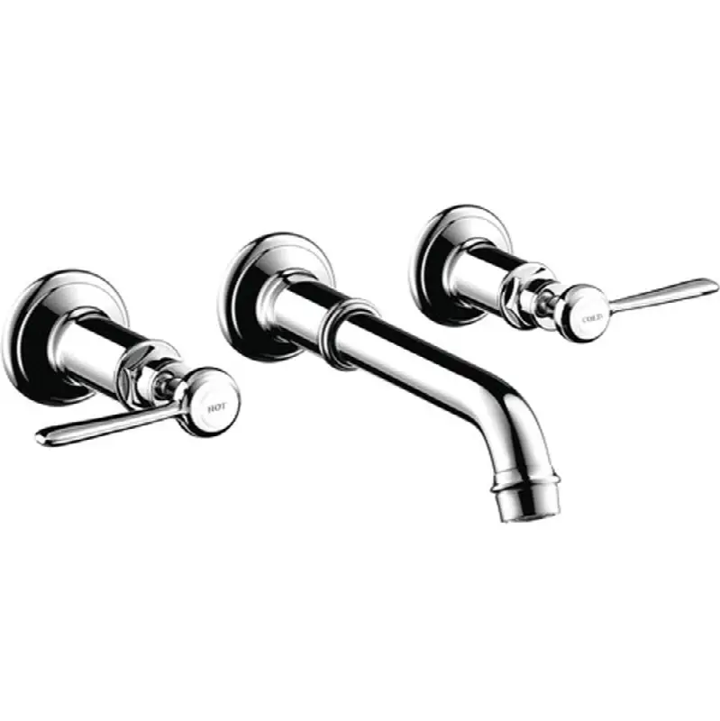 AXOR Montreux Wall-Mounted Widespread Faucet Trim with Lever Handles, 1.2 GPM