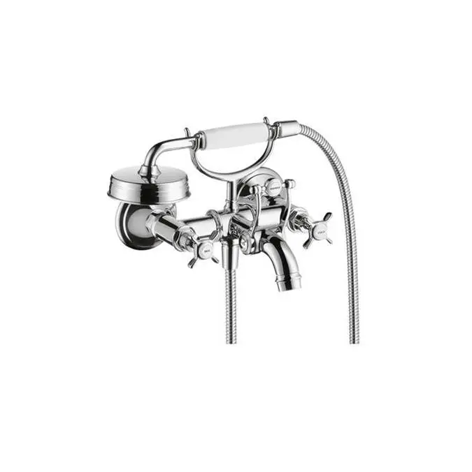 AXOR Montreux 2-Handle Wall-Mounted Tub Filler with Cross Handles and 1.8 GPM Handshower