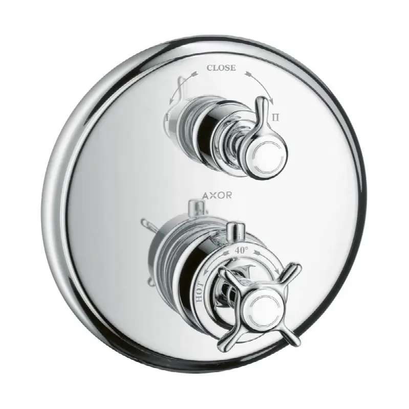 AXOR Montreux Thermostatic Trim with Volume Control and Diverter- Cross-Handle