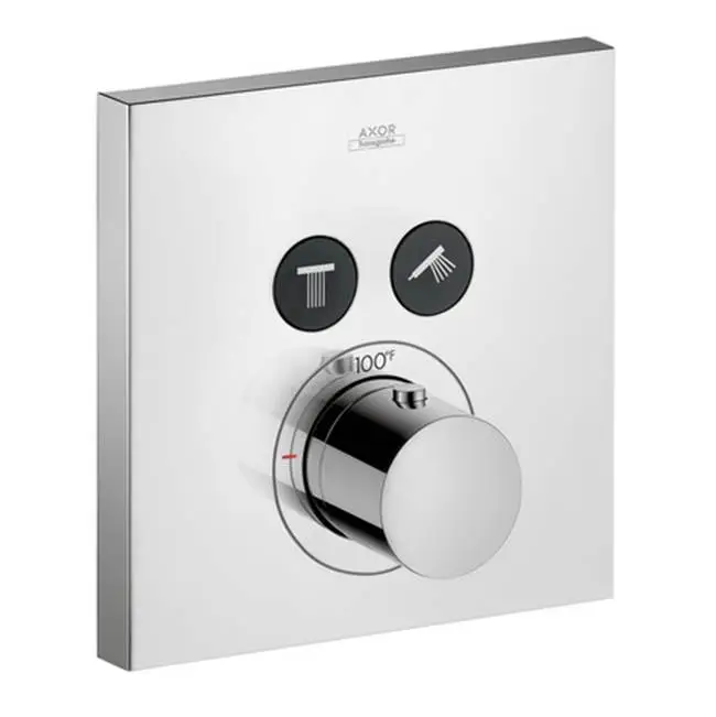 AXOR ShowerSelect Thermostatic Trim Square for 2 Functions