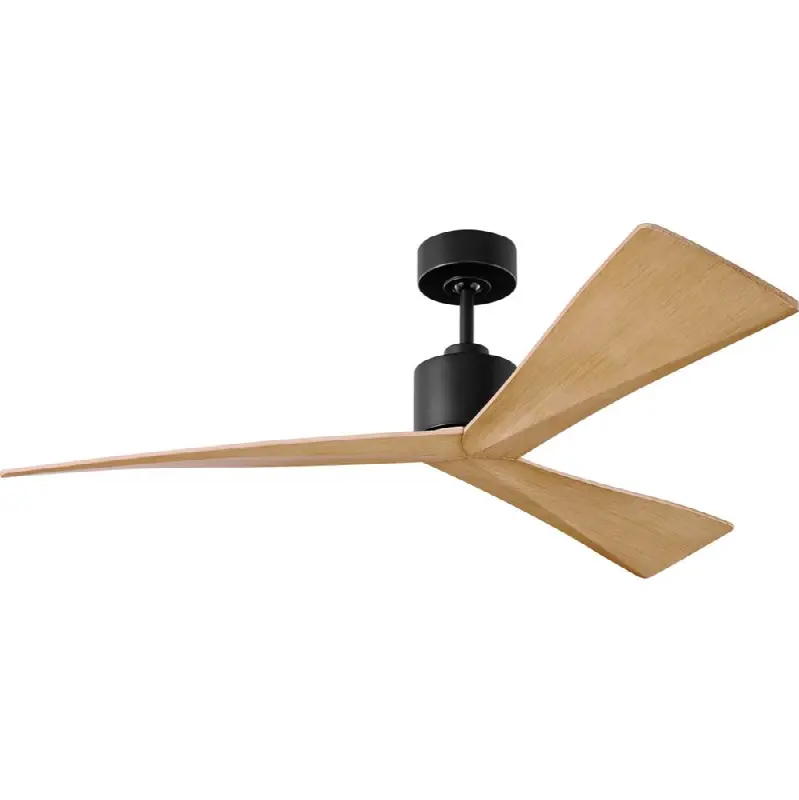 Adler 52 Ceiling Fan in Midnight Black with Natural Honey Blades