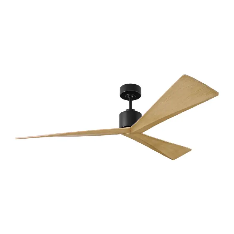 Adler 60 Ceiling Fan in Midnight Black with Natural Honey Blades