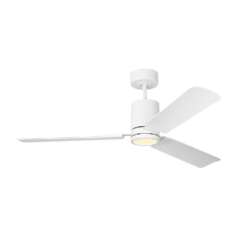 Cleancut 54 Ceiling Fan in with Blades Matte White