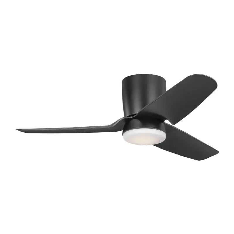 Colgin 44 Hugger LED Ceiling Fan in Midnight Black with Midnight Black Blades and Light Kit