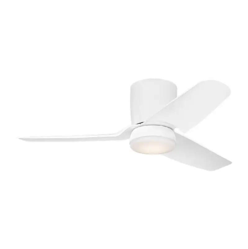 Colgin 44 Hugger LED Ceiling Fan in Matte White with Matte White Blades and Light Kit