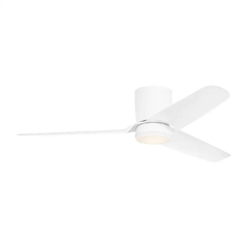 Colgin 56 Hugger LED Ceiling Fan in Matte White with Matte White Blades and Light Kit
