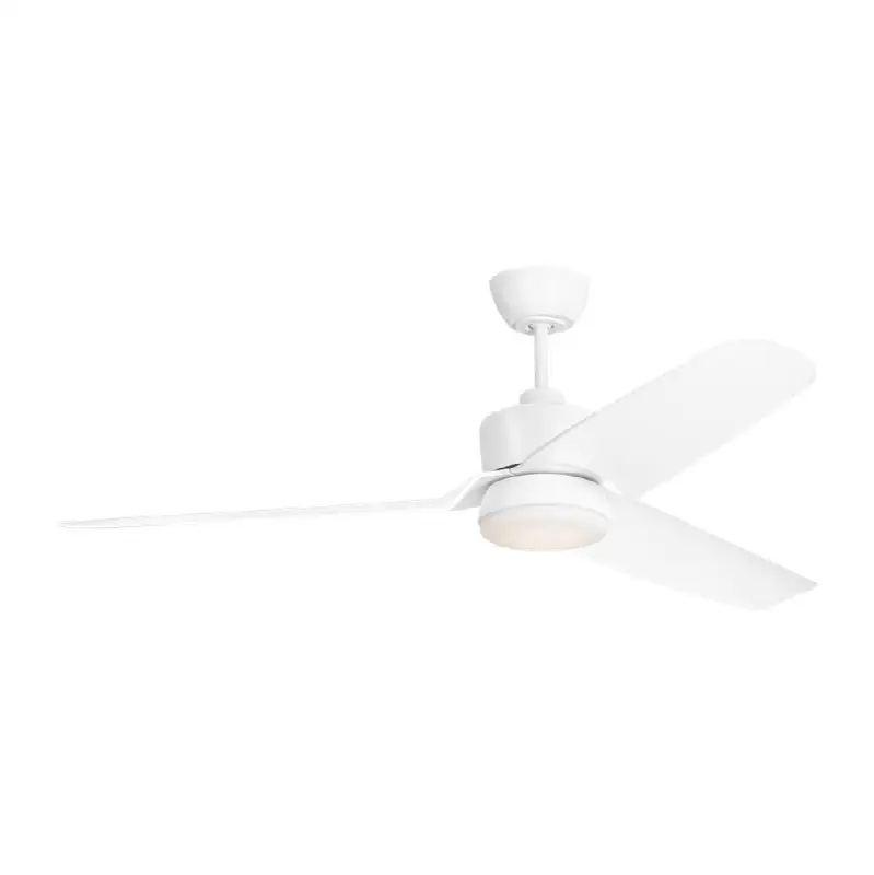 Colgin 56 LED Ceiling Fan in Matte White with Matte White Blades and Light Kit