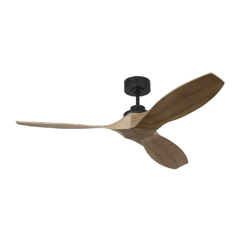 Collins Smart 52 Ceiling Fan in Midnight Black with Natural Honey Blades