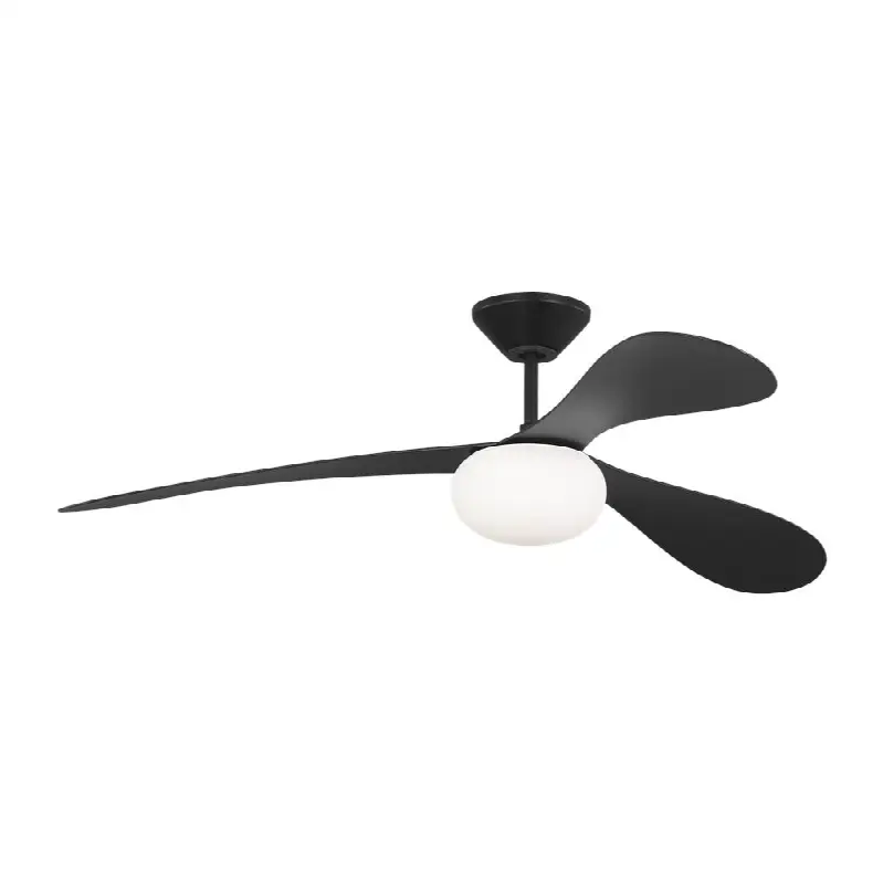 Drape Smart 58 LED Ceiling Fan in Midnight Black with Midnight Black Blades and Light Kit