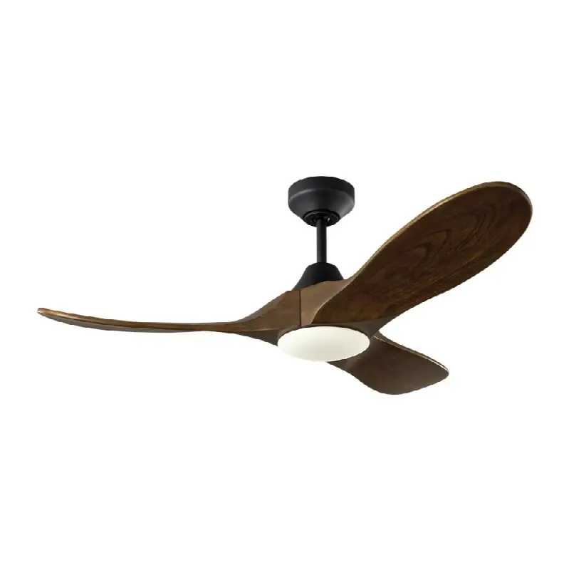 Maverick Smart 44 LED Ceiling Fan in Midnight Black with Dark Walnut Blades and Light Kit